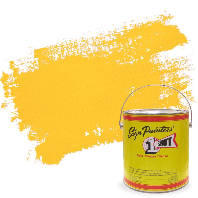 1 Shot #ZZ3002 Chrome Yellow Poster Paint Gallon
