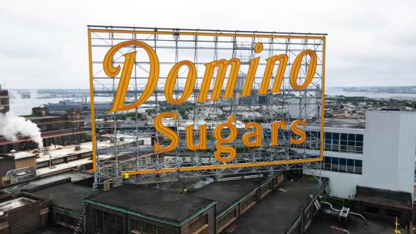 Iconic Domino Sugar Neon Sign Replaced With SloanLED Lighting